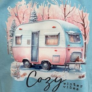 NEW Cozy Winter Vibes Blue T-Shirt